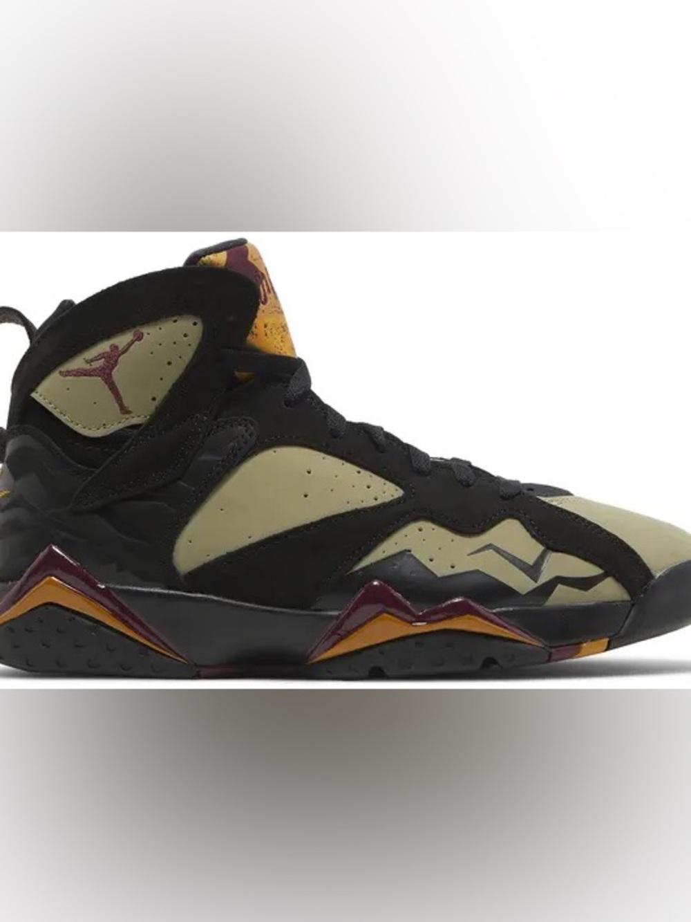 Nike Men's High-Top Sneakers in Black, Olive & Maroon